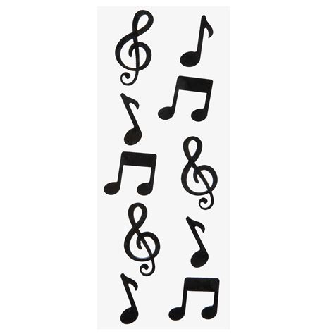Black Music Notes 3d Stickers Hobby Lobby 750497
