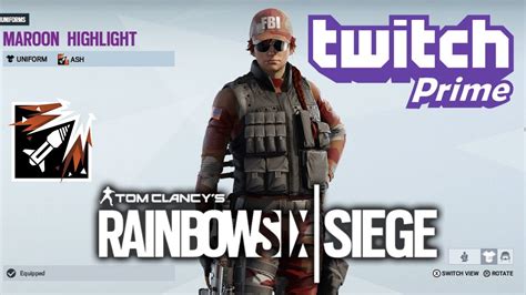 Ash Twitch Prime Bundle Rainbow Six Siege Youtube