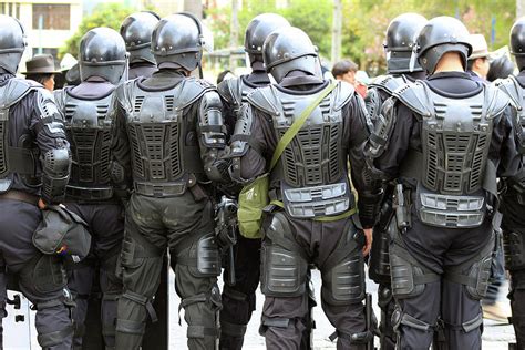 Riot Police In Cotacachi Photograph By Robert Hamm Fine Art America