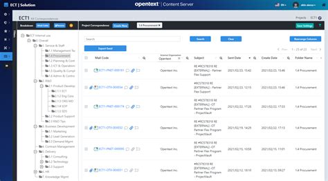 Electronic Correspondence Tracking For Opentext Content Server