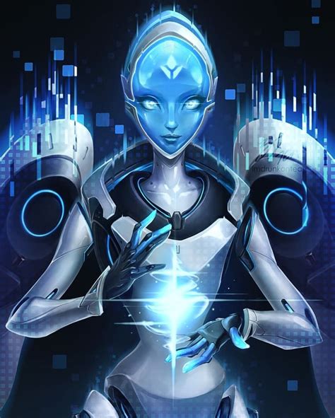 A Futuristic Woman Holding A Glowing Ball In Her Hands