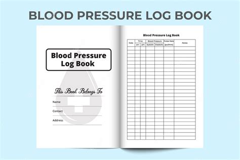 Premium Vector Blood Pressure Log Book Kdp Interior Pulse Tracker