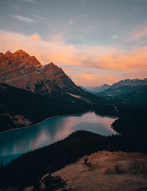 Mountain Lake Sunset Royalty Free Photo