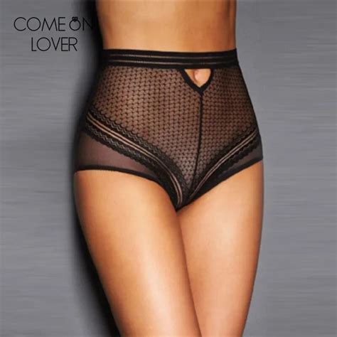 comeonlover 2018 new fashion high waist underwear plus size soft sexy women panties perspective