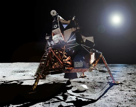 Space In Images 2009 06 Aldrin Leaves Apollo 11 Lm Eagle
