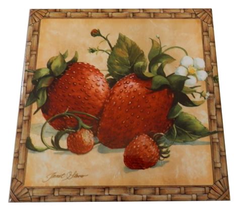 Digitally Reproduced For Tiles And Depicts Several Strawberries This