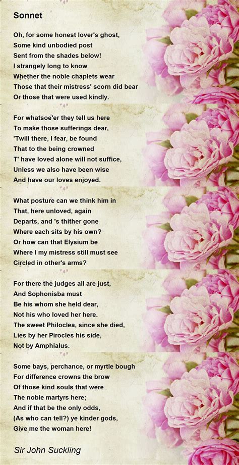 sonnet sonnet poem by sir john suckling