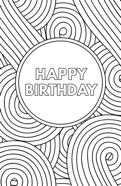 Free printable birthday coloring cards cards, create and print your own free printable birthday coloring cards cards at home Free Printable Birthday Cards | Paper Trail Design