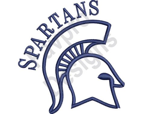 Spartan Head Outline Machine Embroidery Design Etsy