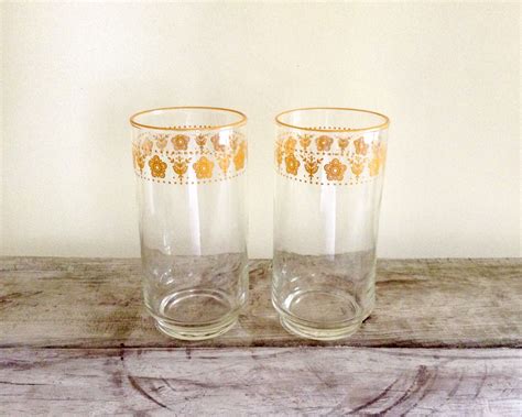 butterfly gold drinking glasses set of two libbey pyrex drink glasses correlle butterfly