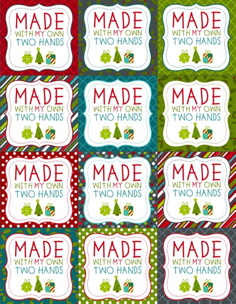 Free printable soap label template. Printable Christmas Labels for Homemade Baking | Free ...