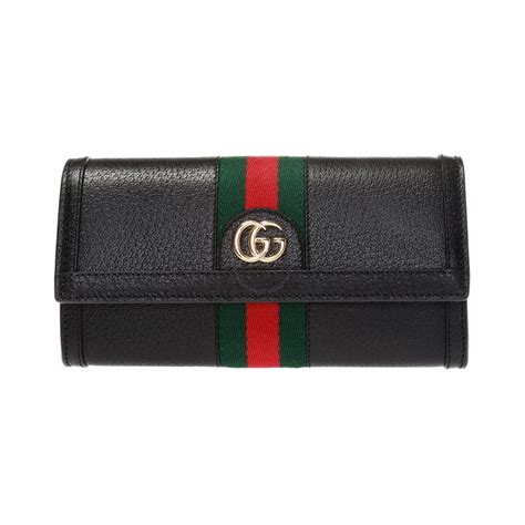Gucci Black Leather Ophidia Continental Wallet 523153 Dj2dg 1060