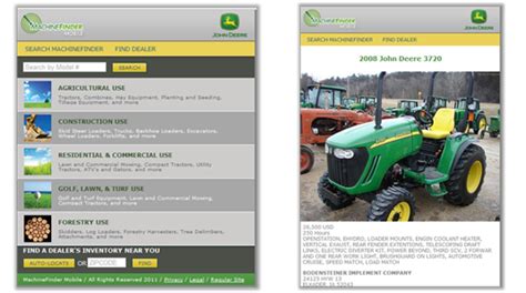 View Used Equipment From John Deere With The New Machinefinder Mobile