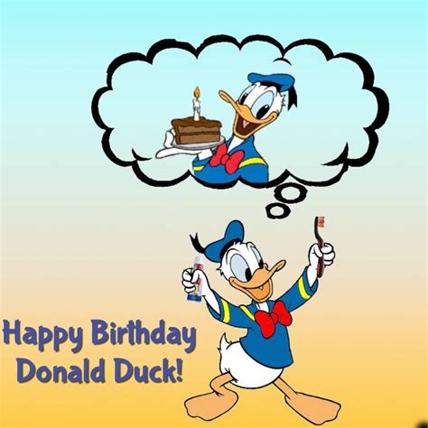 🎂happy Birthday Donald Duck Dont Forget To Brush After Cake☺️