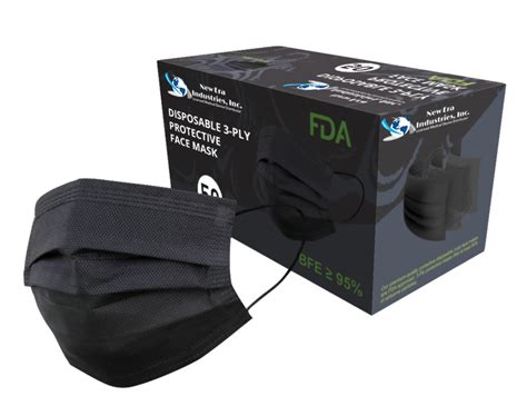 Order Of 1000 Fda Certified Disposable 3 Ply Black Surgical Civil
