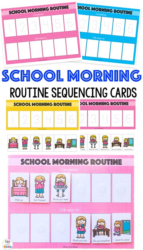 Daily Routine Free Printable Morning Routine Charts With Pictures Printable Templates