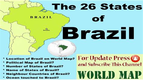 The 26 States Of Brazil Political Map Of Brazil 2022 Administrative