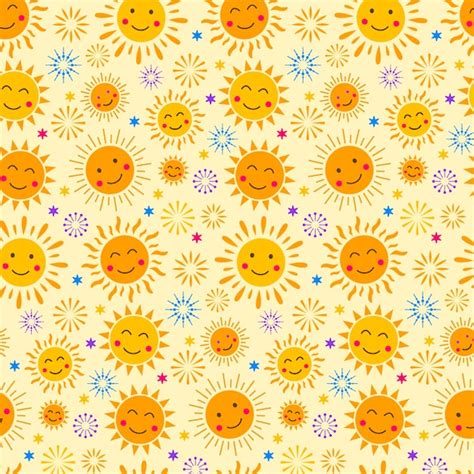 Summer Sun Pattern Vectors And Illustrations For Free Download Freepik