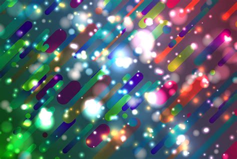 Colorful Abstract Background With Balls And Lines For