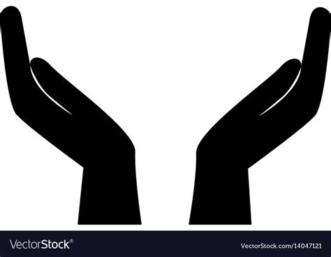 Hands Human Protected Icon Royalty Free Vector Image