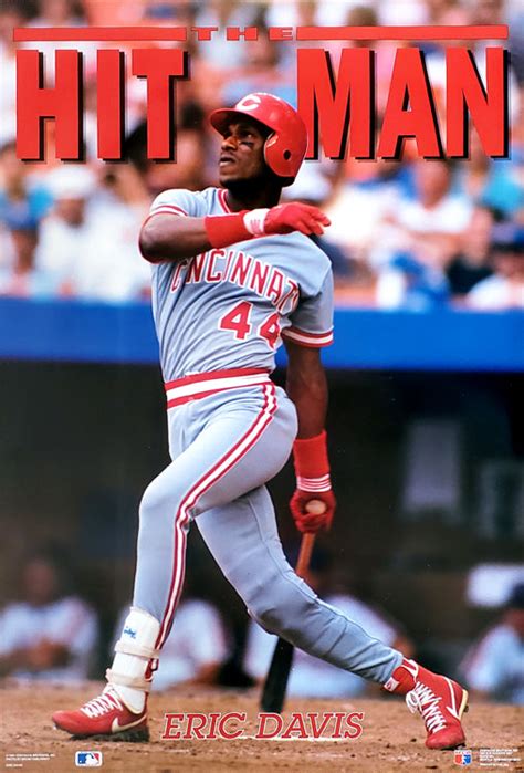 Eric Davis The Hit Man 1991 Cincinnati Reds Mlb Action Poster Co