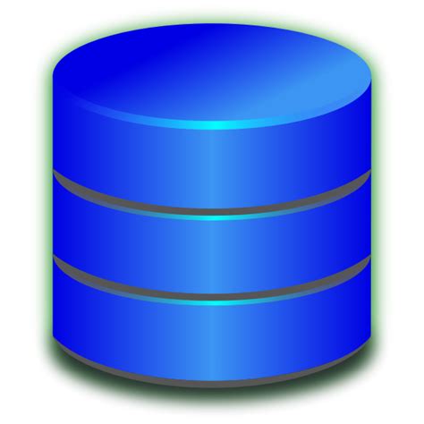 Blue Database Icon Vector Image Free Svg
