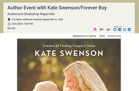 author event with kate swenson anderson s bookshop naperville il finding cooper s voice