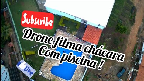Drone Filma Chácara Com Piscina Jjrc X9p Youtube