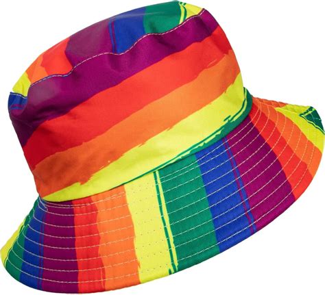 Abaodam Rainbow LGBT Gay Pride Bucket Hat Unisex Double Side Summer UV