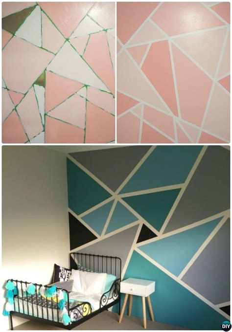 Diy Geometric Mosaic Wall Painting Instruction Diy Wall Painting Ideas