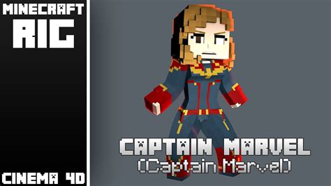 Minecraft Captain Marvel Rig Captain Marvel C4d Youtube