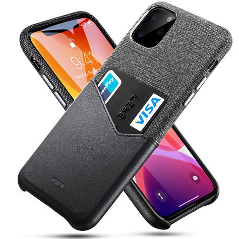 It wraps it in a hard, polycarbonate shell, and then adds a leather layer to that. ESR Case iPhone 11 Pro Max Metro Wallet Series | PRIMEGAD.COM