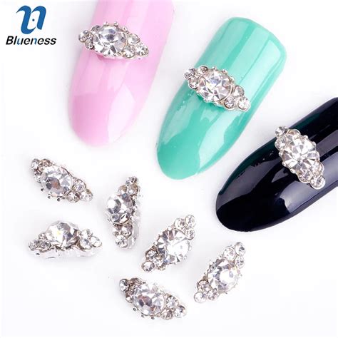 blueness 10pcs lot 3d nail art rhinestones for nails art decoration diy nail accessories alloy