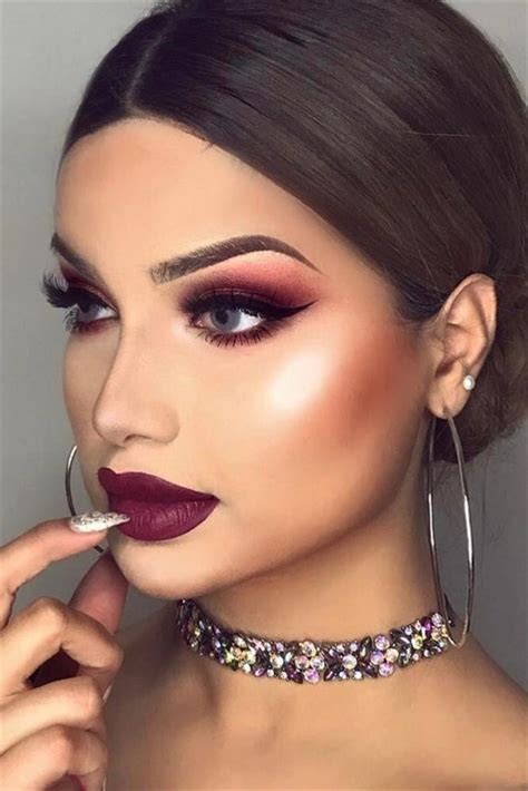 10 Bold Smokey Eye With Different Lipstick Colors Makeup Looks Women