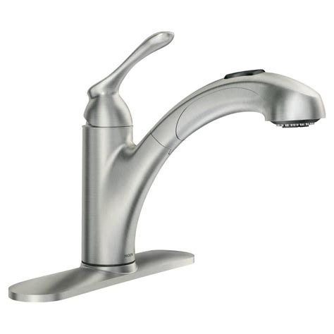 Home depot bathroom faucets on sale treadmillguru top. Moen Banbury Single-Handle Pull-Out Sprayer Kitchen Faucet ...