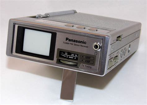 Vintage Panasonic Miniature Black And White Television With Am Fm Radio
