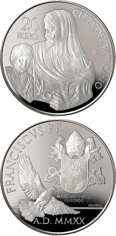 20 Euro Coin Pope Francis Year Mmxx Vatican City 2020