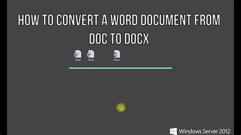 How To Convert Word Document From Doc To Docx Youtube