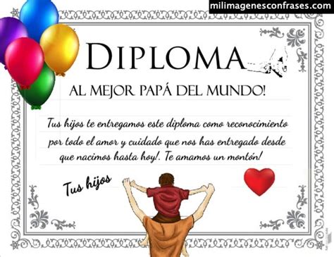 Diplomas Para El Mejor Papa Del Mundo1 Imágenes Con Frases 2020