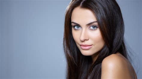 brunettes women blue eyes long hair mouth faces natalia siwiec portraits wallpapers hd
