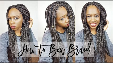 How To Box Braid Protective Style Tutorial Youtube