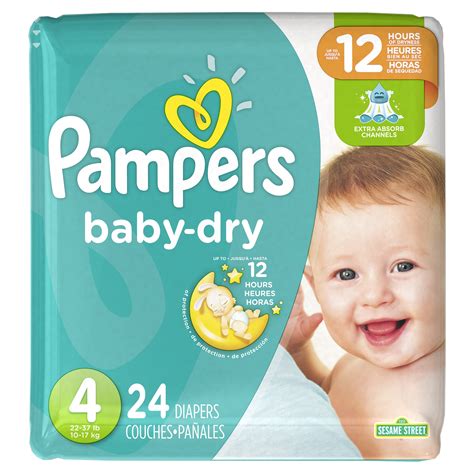 Pampers Diapers Size 4 22 37 Lbs 24 Ea