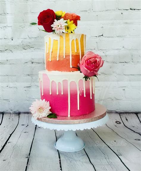 Ombré Buttercream Cake Cake By Jins Cakesdecor