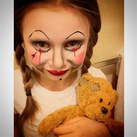 Annabelle Creepy Doll Face Painting Face Painting Halloween Halloween