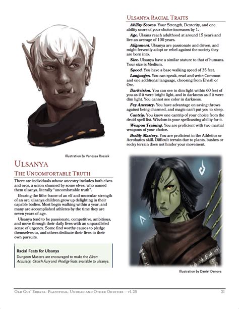 Old Gus Errata Plantfolk Undead And Other Oddities Updated With