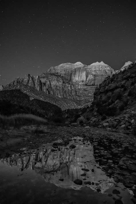 The Stained Wall And Pine Creek Under The Stars Photographed At