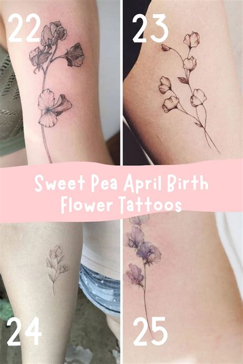 April Birth Flower Tattoo Daisy Sweet Pea Artofit