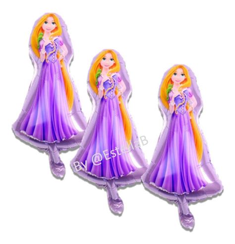 Set Globos Mini 3 Piezas Fiesta Princesa Rapunzel Meses Sin Intereses