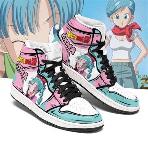 Showcasing the goku, frieza, and cell models, these sneake. Bulma Shoes Jordan Dragon Ball Z Anime Sneakers Custom MN04 - GearAnime