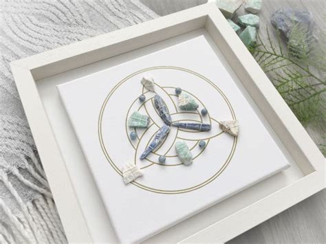 Peace And Tranquility A Framed Crystal Grid Of Calming Etsy Ireland
